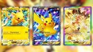 All variants of Pikachu ex from Shining Revelry, as found in the game (Image via The Pokemon Company)